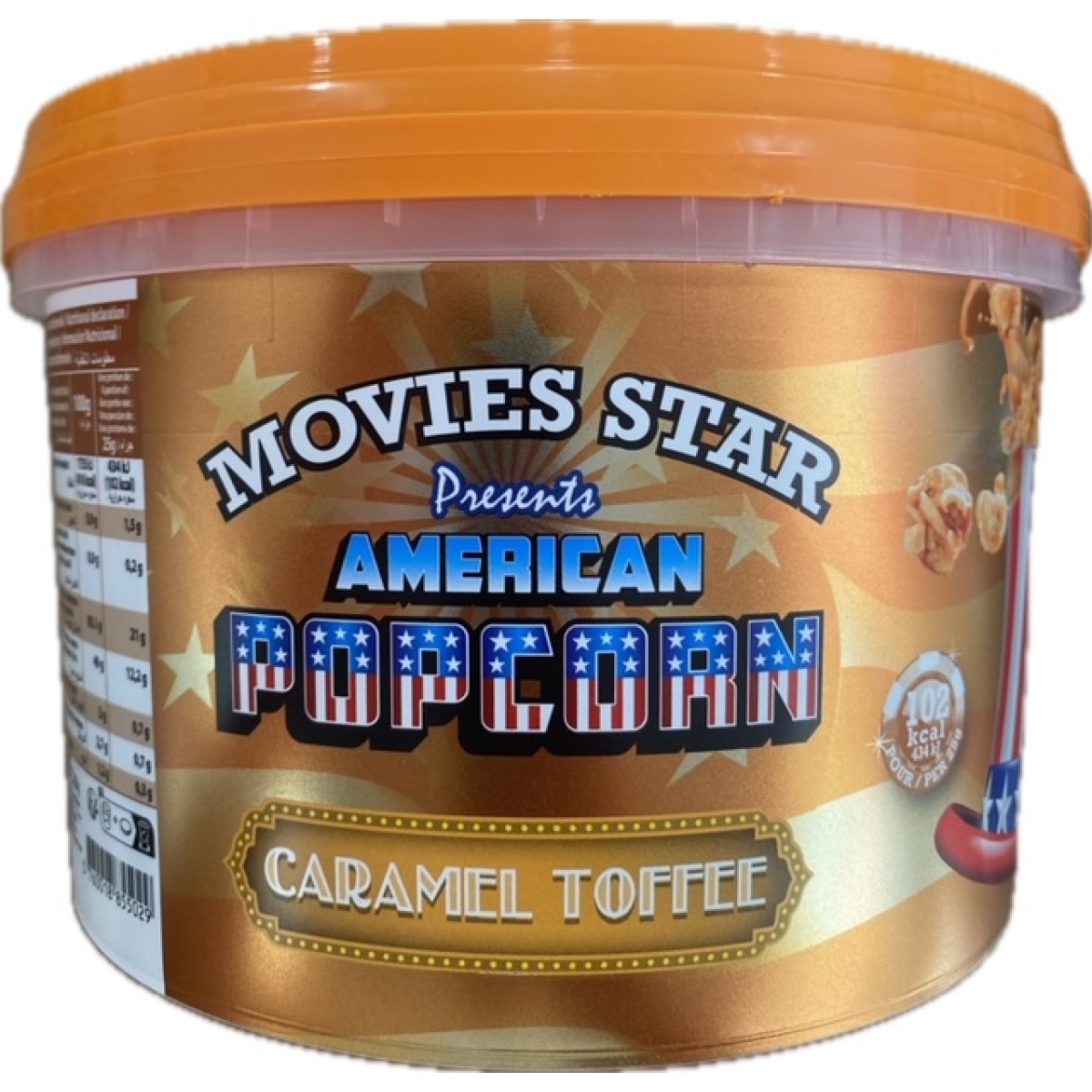 Movies star american popcorn caramel 350g